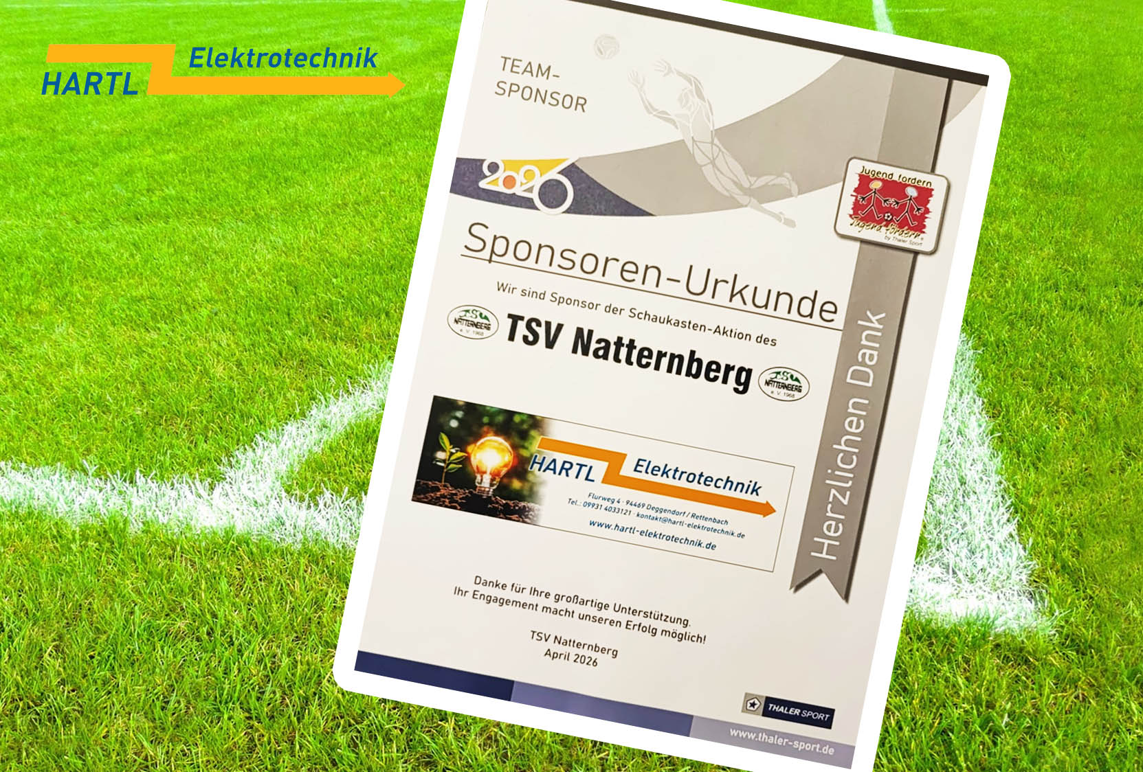 sponsoren-urkunde-tsv-natternberg-2026-hartl-elektrotechnik
